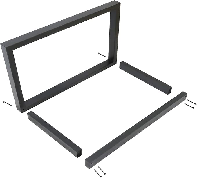 Metal Table Legs Bench Legs, Heavy Duty Square Tube Desk Legs Furniture Legs for Coffee/Dining/Side Table (L Shape, 28"X 17.7")