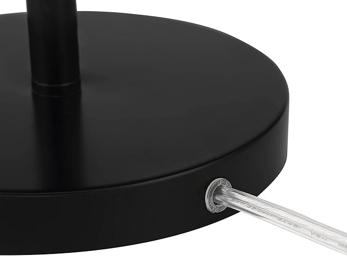 360 Lighting Rhys Mid Century Modern Cottage Mushroom Accent Table Lamps 19 1/2" High Set of 2 Black Metal Dome Shade Decor for Living Room Bedroom House Bedside Nightstand Home Office Family