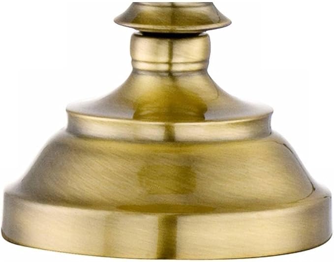 Regency Hill Traditional Style Table Lamp 26" High Antique Brass Gold Metal Candlestick White Tan Fabric Drum Shade Decor for Living Room Bedroom House Bedside Nightstand Home Office Family