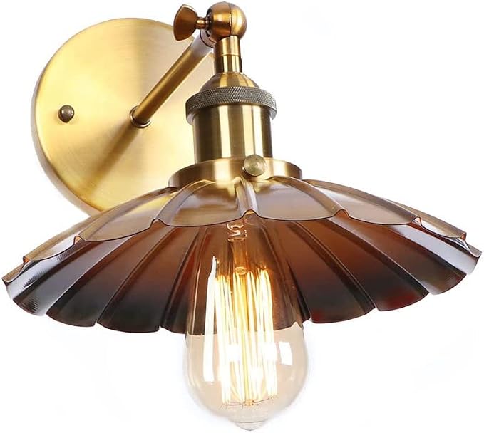 Adjustable Vintage Swing Arm Wall Light - Mid-Century Style for Bedroom, Living Room & More