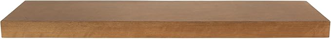 Kate and Laurel Havlock Modern Natural Floating Shelf; 36 x 8; Rustic Wood; Functional Bathroom and Kitchen Shelf for Storage and Display