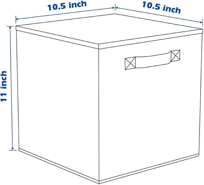 ShellKingdom Foldable Fabric Storage Cubes And Cloth Organizer Drawer For Closet And Toys, 6 Pack (Black)