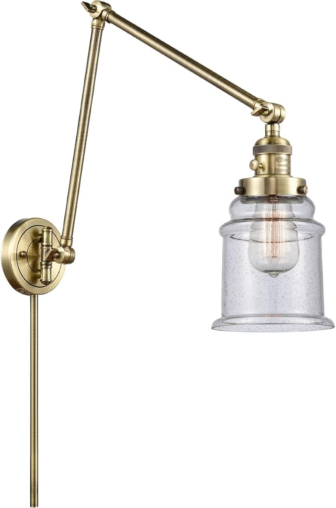 Innovations 238-AB-G184-LED LED Swing Arm Lamp from Franklin Restoration Collection