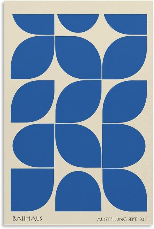 FideMm Bauhaus Poster Wall Art,Exhibition Wall Art, Stylish Mid Century Home Decor Poster for Room Aesthetics Canvas Wall Art Poster And Print Unframe-style 16x24inch(40x60cm)