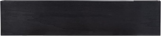 Kate and Laurel Havlock Modern Natural Floating Shelf; 36 x 8; Black; Functional Bathroom and Kitchen Shelf for Storage and Display of Picture Frames or Plants