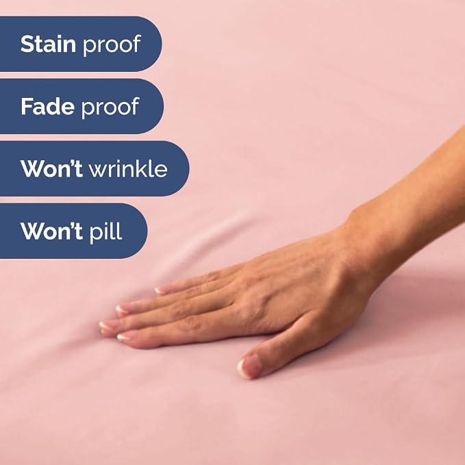 Short Queen Size 4 Piece Sheet Set - RV Short Queen, Soft, Breathable & Cooling Bed Sheets Set with Deep Pockets - Hotel Luxury Bedding for Women & Men - Wrinkle Free and Fade Resistant - Baby Pink