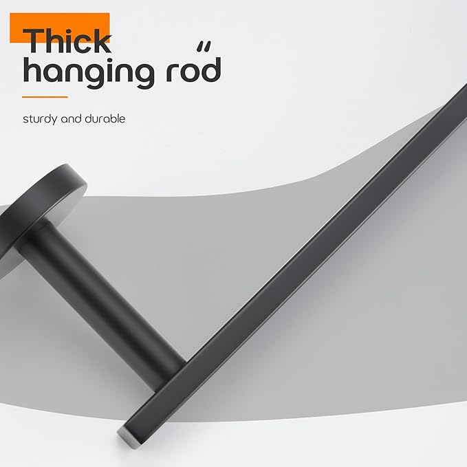 Hand Towel Rings Matte Black Bathroom Towel Holder Modern Small Bath Towel Bars Stainless Steel Wall Mount AN3001MB