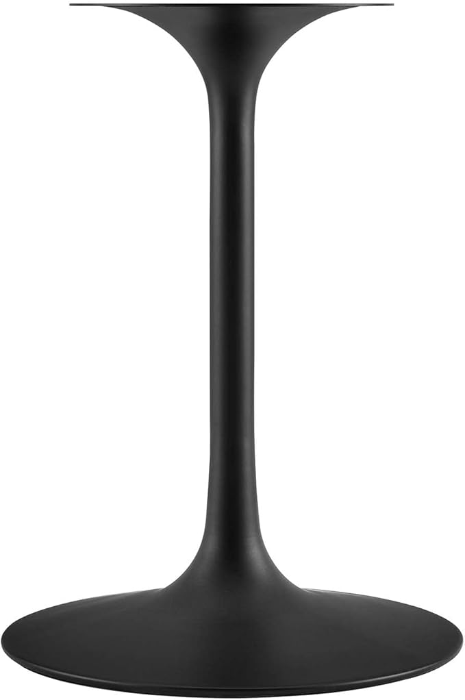 Modway Lippa 48" Oval-Shaped Mid-Century Modern Dining Table with Walnut Top and Black Base