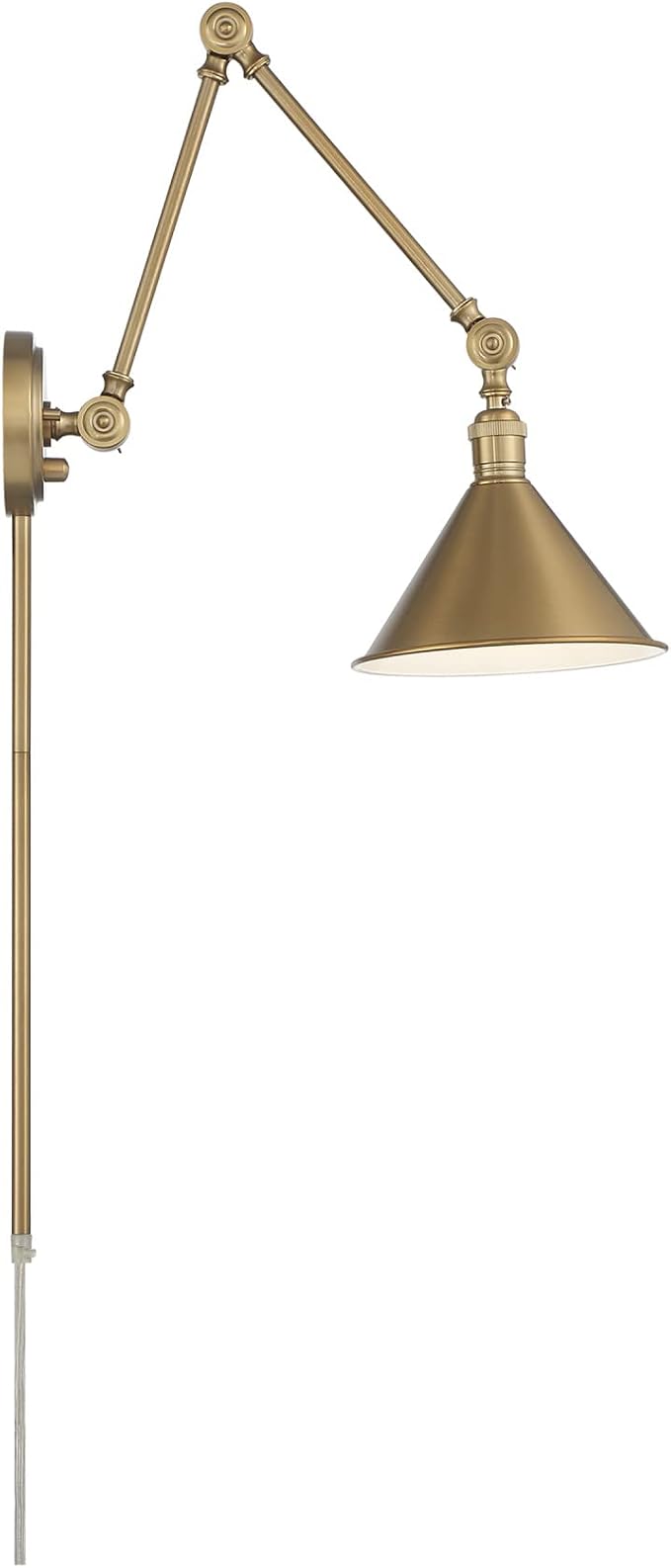 Nuvo Lighting 67113-1 Light 120 volt Polished Nickel Swing Arm Lamp (DELANCEY SWING ARM FIXTURE)