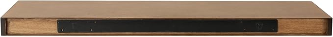 Kate and Laurel Havlock Modern Natural Floating Shelf; 36 x 8; Rustic Wood; Functional Bathroom and Kitchen Shelf for Storage and Display