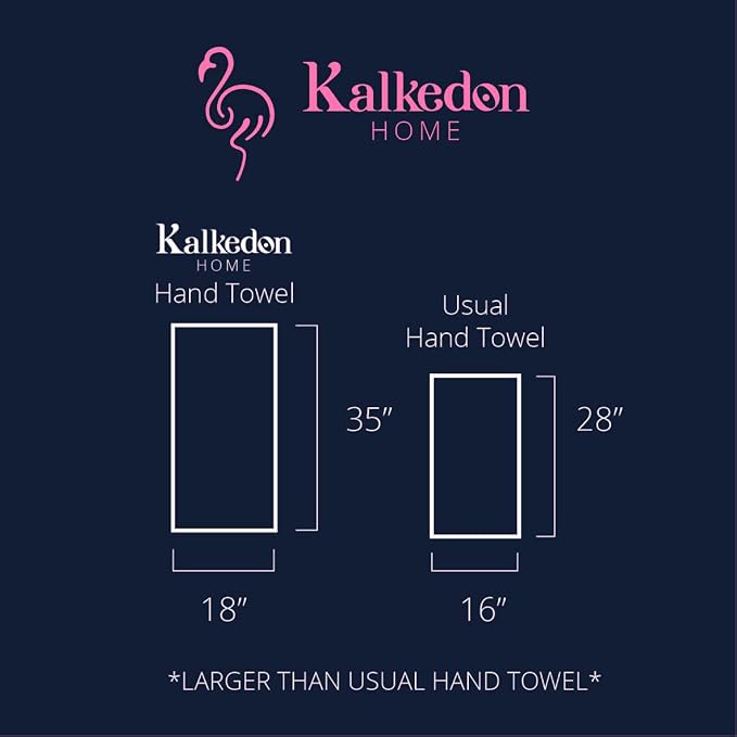 Organic Turkish Cotton Hand Towels for Bathroom | Oversized - 17 x 35 Inches | Large Soft Plush Fluffy Highly Absorbent Towels for Kitchen, Hand and Face (Gray, Hand Towel)