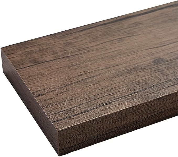 Floating Shelves for Wall, Bathroom Shelves Over Toilet, Wall Shelves & Book Shelf for Room, Hanging Shelf, Modern Wooden Mounted Floating Shelves, 36x7x1.5 in (Smoke Gray, Set of 2)