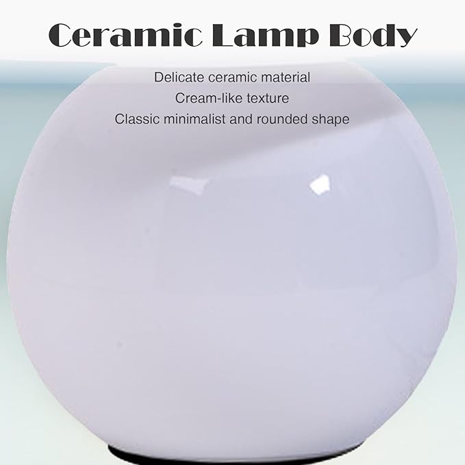 Cute Small Mushroom Lamp, PE Lampshade, Ceramic Base, Adjustable Light Color and Brightness with Power-Off Memory, Safe USB Powered, LED Mushroom Light for Bedroom Living Room (White)