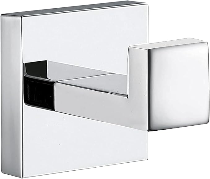 Towel Hooks for Bathrooms, Polished Chrome Towel Hook for Kitchen Bathroom, SUS304 Stainless Steel Coat Hook, Heavy Duty Towels Holder Hooks for Hanging, 1 Pack