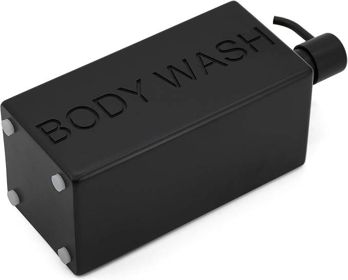 Rectangular Resin Dispenser Premium Bathroom Shampoo Conditioner Body Wash Bottle Modern Refillable Pump Design