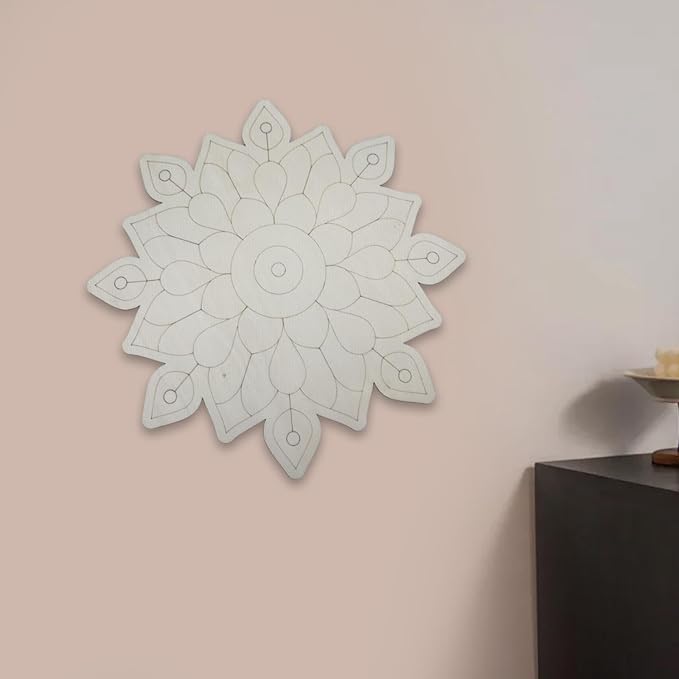 HouseVibe Geometry Wood Wall Art Ornament Bohemian Sculpture Decoration for Bathroom Bedroom Entryway Hallway Dining Room- Style a