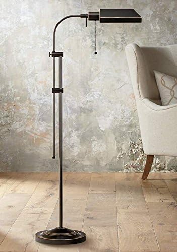 Cal BO-117FL-DB Pharmacy Floor Lamp 46 Inches Adjustable-Height 100-Watt, Dark Bronze