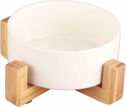 MINGZHE Ceramic Outdoor Planters,Flower Pot with Wooden Stand Indoor Display Rack Succulents Pots Round Planters for Indoor Plants(#1)