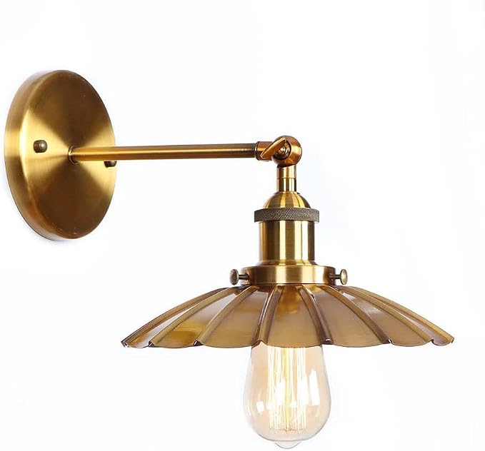 Adjustable Vintage Swing Arm Wall Light - Mid-Century Style for Bedroom, Living Room & More