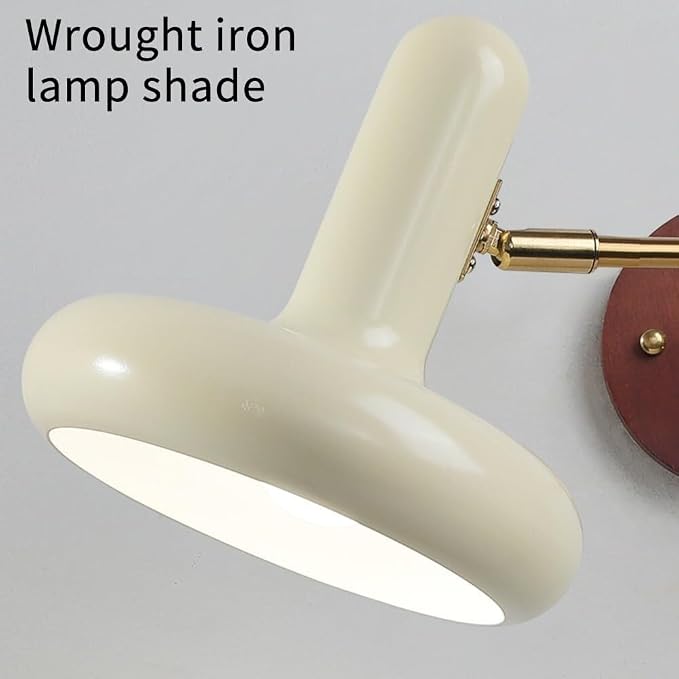 Swing Arm Wall Lamp with Pull, Retractable Vintage Sconce for Bedroom, Living Room, Office