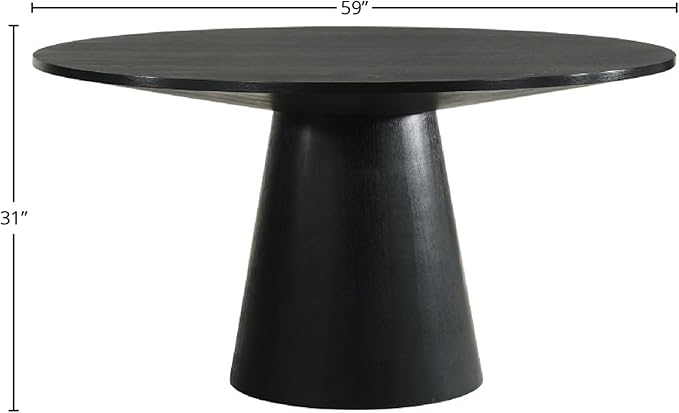 59" Round Dining Table, Mid-Century Modern Round Kitchen Table for 4-5 People, Dining Table for Home Dining Room Kitchen Living Room Restaurant Furniture Wood Upgrade