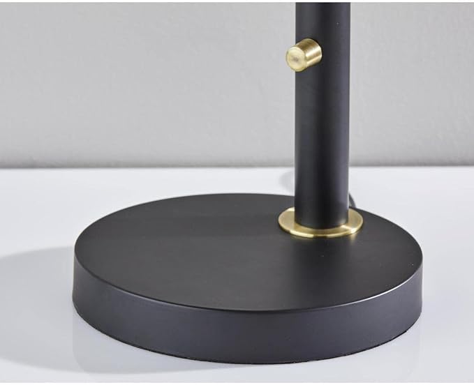 Adesso 4282-01 Oscar Adjustable Desk Lamp, 31.75 in., 40W, Black w/Antique Brass, 1 Table Lamp