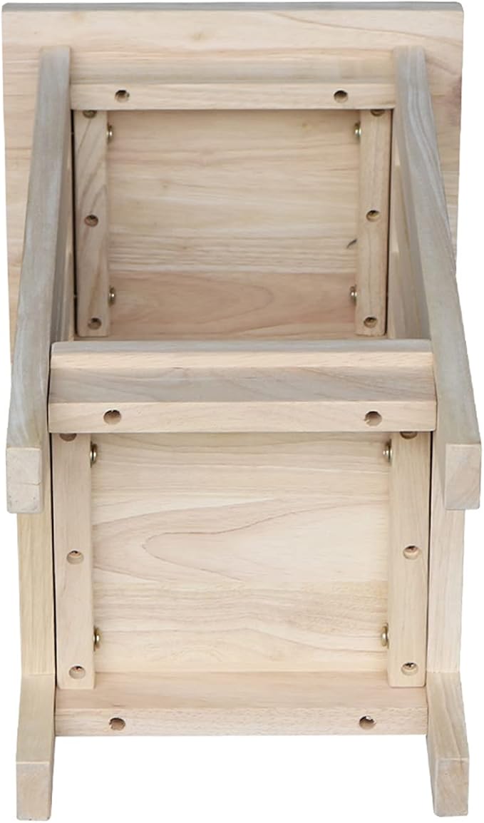 IC International Concepts Mission Plant Stand, 24-Inch High, Solid Parawood, Unfinished