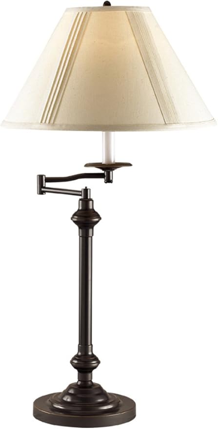 Cal Lighting BO-342-DB Swing Arm Table Lamp, 150-watt, Dark Bronze, 14.8x19.9x16.4