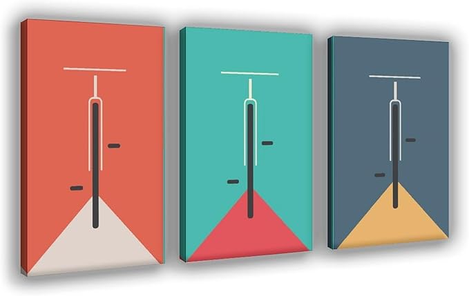 9W Bauhaus Poster Abstract Canvas Wall Art Set of 3 Modern Boho Decor For Bedroom Livingroom Frame-style 12x18inch(30x45cm)
