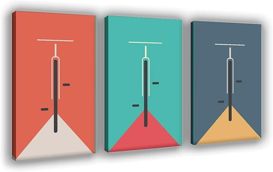 9W Bauhaus Poster Abstract Canvas Wall Art Set of 3 Modern Boho Decor For Bedroom Livingroom Frame-style 24x36inch(60x90cm)