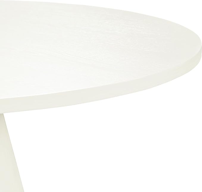 JUSTONE 46.5'' Retro Round Dining Table Minimalist Elegant Table for Living Room, Dining Room (White)