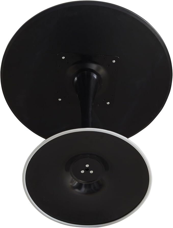 31.5 Inch Black Round Dining Table,Mid-Century Modern Black Tulip Table Kitchen Dining Table with MDF Table Top and Pedestal Base for Home Kitchen 2-4 Person