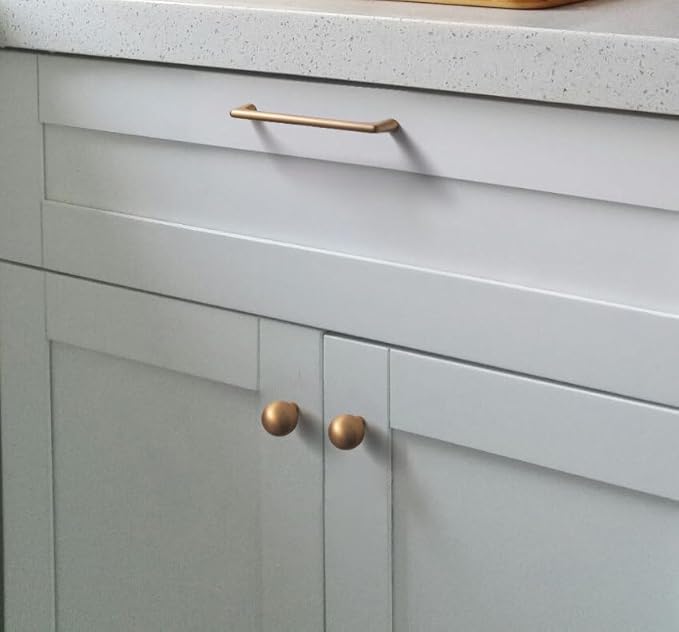 Goo-Ki Champagne Copper Cabinet Pulls with 3.8'' Hole Centers, Retro Style Zinc Alloy Cabinet Handles for Dresser,Wardrobe,Cupboard- 6 Pack