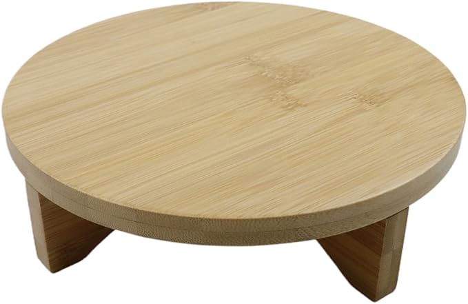 Oedema 7.6" Solid Wood Small Plant Stand Round Plant Riser Short Plant Stand Indoor for Small Plants, Flower Pot, Vase, Home Decor
