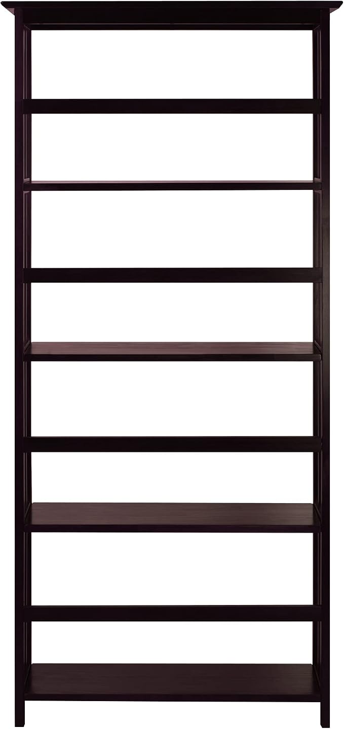 Casual Home Mission Style 5-Shelf Bookcase, Espresso