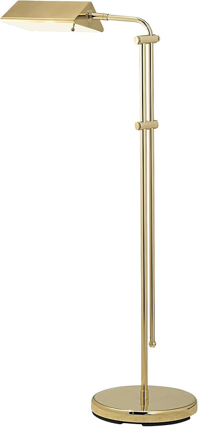 Regency Hill Tony Traditional Farmhouse 54" Tall Standing Floor Lamps Set of 2 Lights Pharmacy Task Adjustable Gold Brass Finish Living Room Bedroom House Reading Office Home Decor Entryway Dining