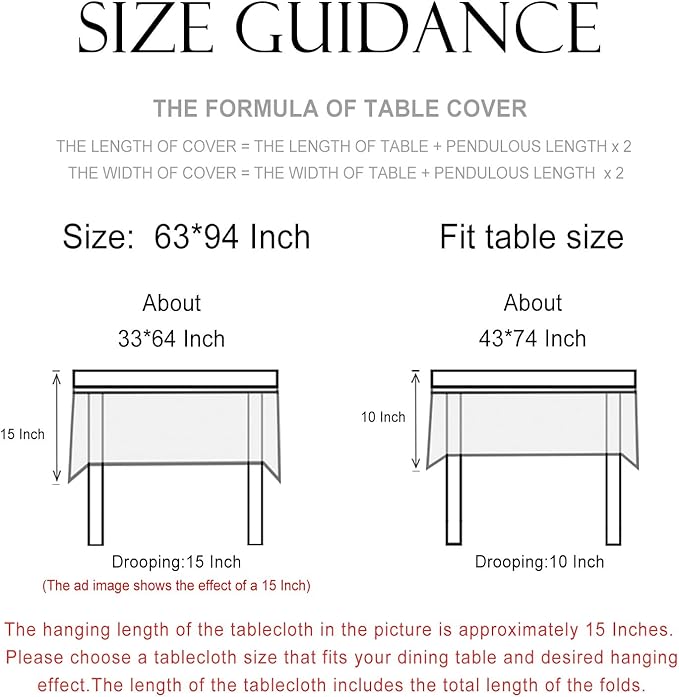 patdrea Designer Vintage Linen Long Rectangle Table Cloth,Framhouse Oranges and Leaves Pattern French Tablecloth,Fall Decor Cover for Kitchen Dining Christmas,Thanksgiving,63"x94"-Palladin a