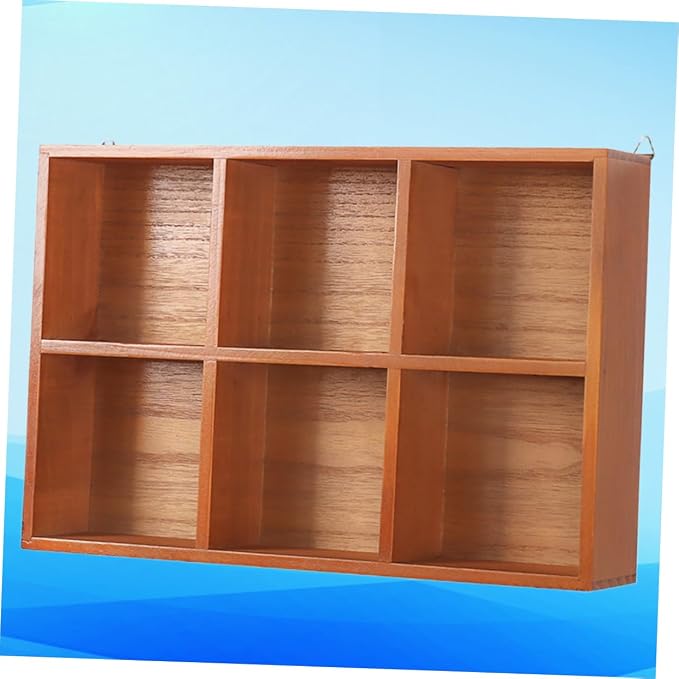 Vintage Wooden Desktop Organizer Wall-mounted Multifunctional Storage Cabinet for Home Office with Eco-friendly Material and Creative Design for Keys Cosmetics Jewelry and Sundries