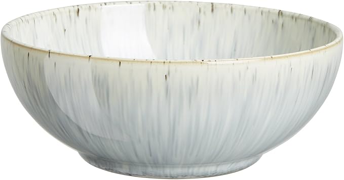 Denby - Halo Speckle Dinner Set For 4-12 Piece Reactive Glaze Ceramic Stoneware Grey, Neutral, Blue Tableware Set - Dishwasher Microwave Oven Safe - Scratch Chip Resistant