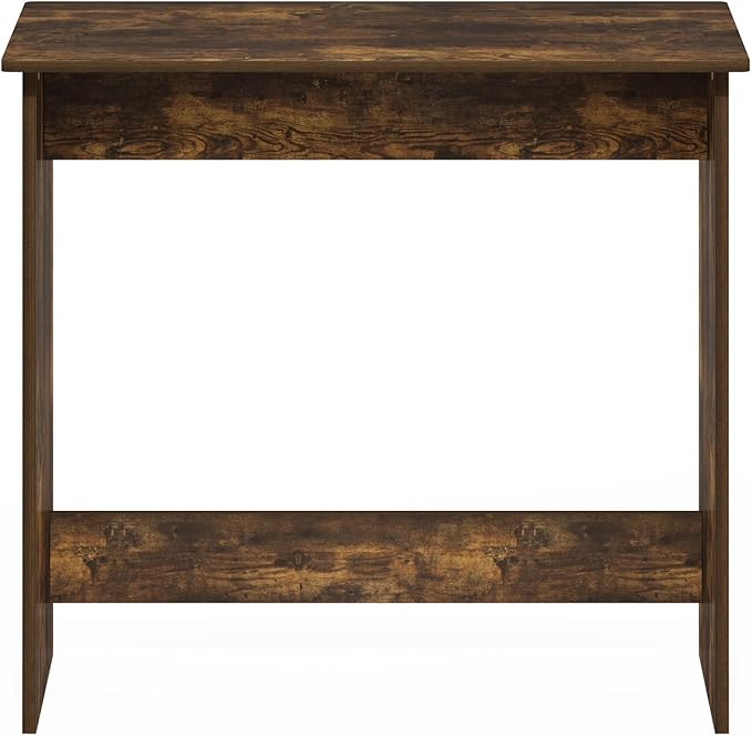 Furinno Simplistic 31-Inch Rustic Brown Computer Desk, Small Office Desk, Rectangular Home Office Desk with Drawers, Gaming Desk for Home Office, Bedroom, Study Room, Amber Pine