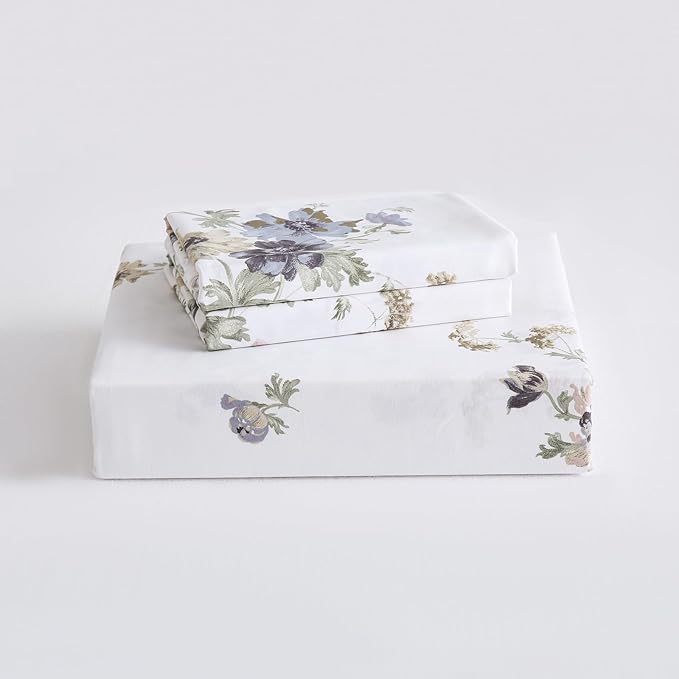 100% Cotton Duvet Cover King Size Vintage Floral Duvet Cover Set with Zipper Closure & Corner Ties 3 Pieces Botanical Bedding Sets Soft and Lightweight Comforter Cover for All Seasons