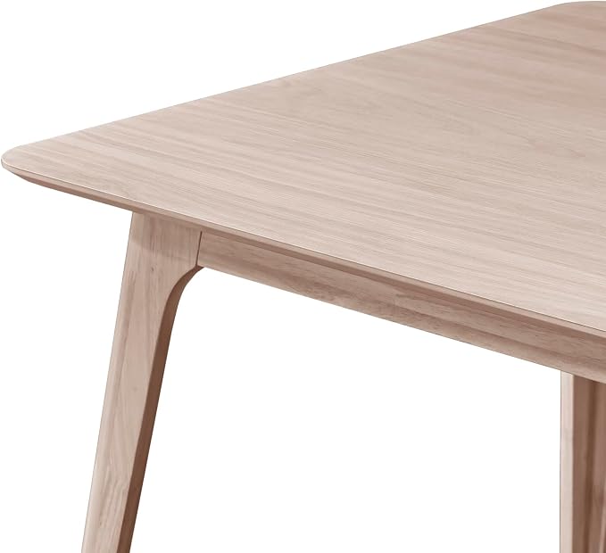 New Classic Furniture Oscar 60" Rectangle Wood Dining Table, White Ash