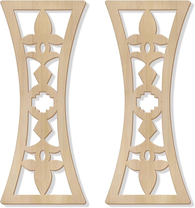 Zzbakress 2 Pcs Mid Century Modern Wall Decor Wooden Abstract Geometric Art for Home Living Room Bedroom (Style Q)