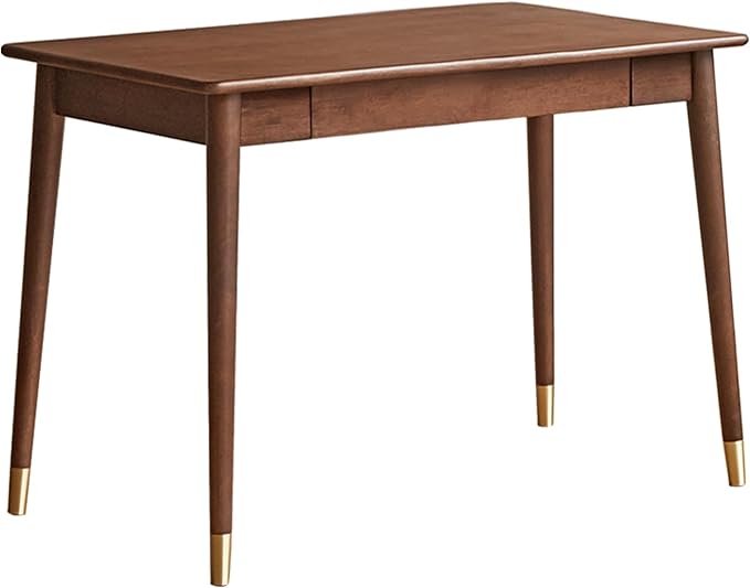 Computer Desk, Solid Wood Desk, Mid Century Modern Home Office, Writing Desk with Drawers for Study Bedroom Living Room 31.49" W