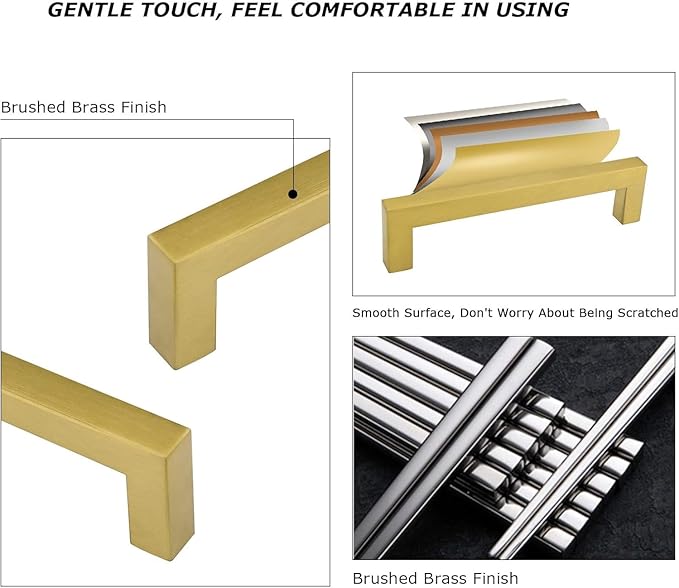 goldenwarm Gold Kitchen Cabinet Handles Cabinet Pulls -LSJ12GD115 Bathroom Cabinet Hardware 4-1/2" Hole Center Dresser Drawer Handles Drawer Pulls 20 Pack