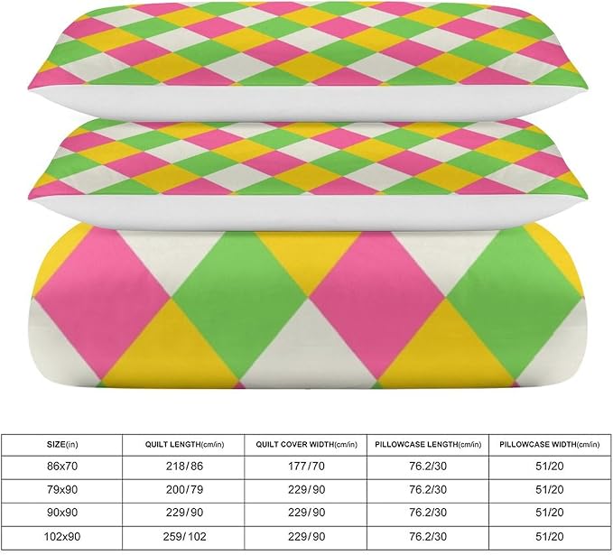 Rainbow Duvet Cover Set, Rainbow Lines Pattern Spectrum of Colors Abstract Art Decorative，Aesthetic Abstract Art Bedding 3 Piece (1 Duvet Cover 86"x70" + 2 Pillow Sham 20"x30")