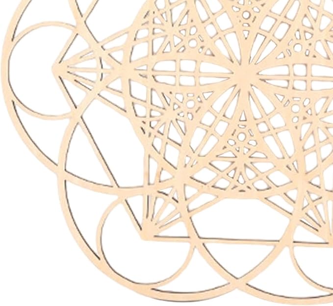 HouseVibe Geometric Wood Wall Art Ornament Creative Collection 11.8 Inch Wall Sculpture Hanging Decoration for Office Dining Room Entryway- Style B