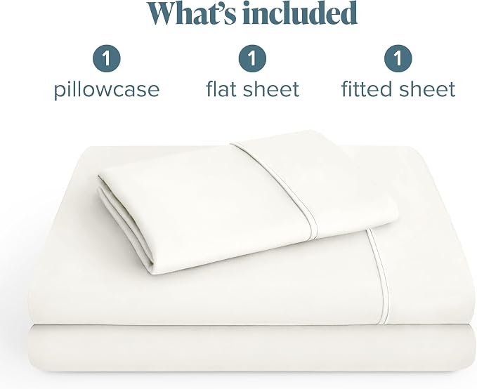 Bare Home Twin XL Sheet Set - 1800 Ultra-Soft Microfiber Twin Extra Long Bed Sheets - Double Brushed - Deep Pockets - Easy Fit - 3 Piece Set - Bedding Sheets & Pillowcases (Twin XL, Cream)