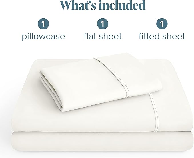 Bare Home Twin Sheet Set - 1800 Ultra-Soft Microfiber Twin Bed Sheets - Double Brushed - Deep Pockets - Easy Fit - 3 Piece Set - Bedding Sheets & Pillowcases (Twin, Cream)