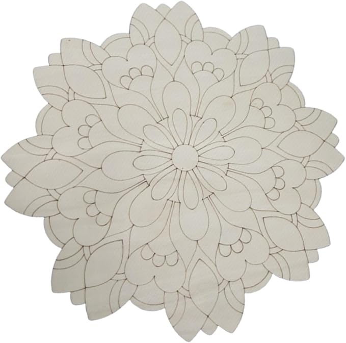 HouseVibe Geometry Wood Wall Art Ornament Bohemian Sculpture Decoration for Bathroom Bedroom Entryway Hallway Dining Room- Style F